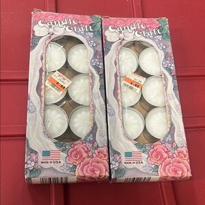 Set of 19 Vintage Candle Craft White Tealight Candles